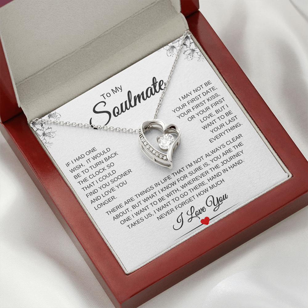 To my Soulmate | One Wish | Forever Love Necklace | Flower LR Corners
