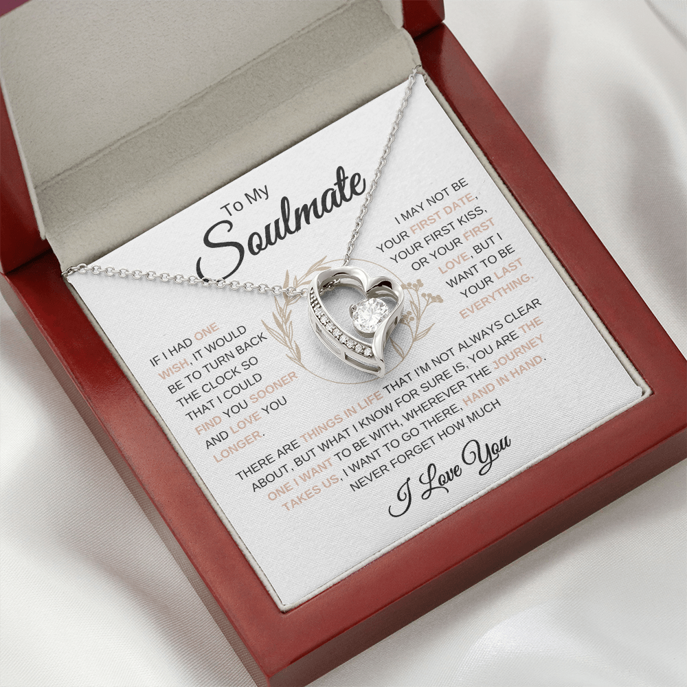 To My Soulmate | One Wish | Forever Love Necklace | Flower Ring