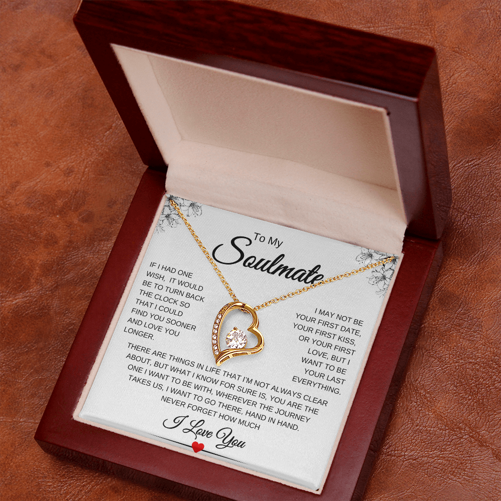 To my Soulmate | One Wish | Forever Love Necklace | Flower LR Corners