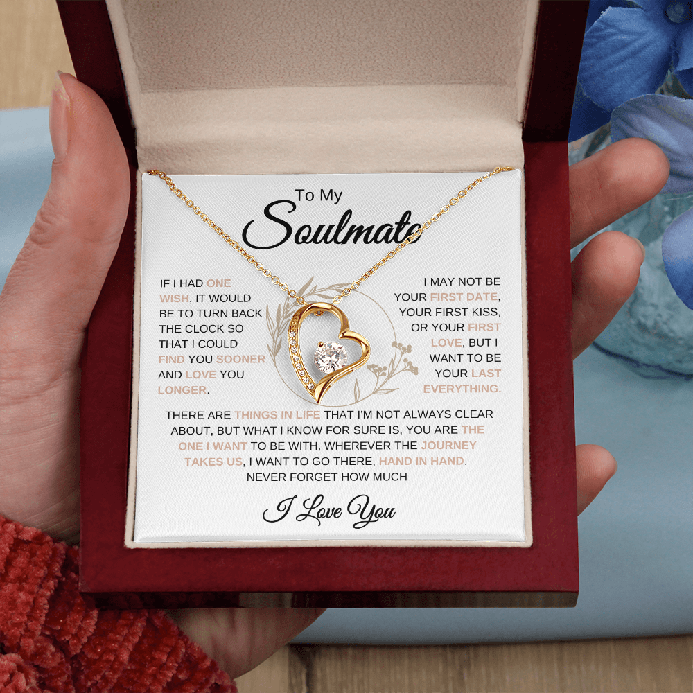 To My Soulmate | One Wish | Forever Love Necklace | Flower Ring