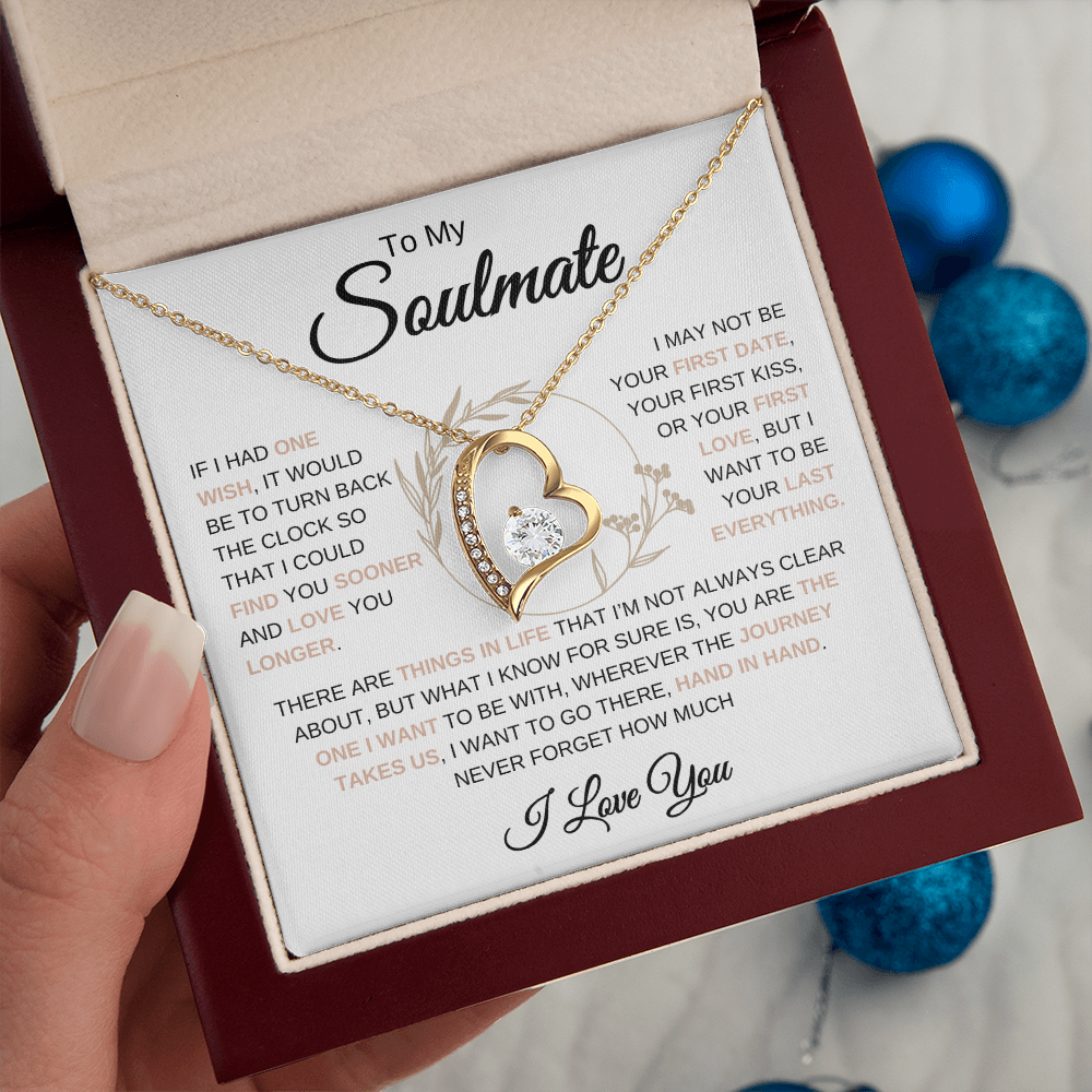 To My Soulmate | One Wish | Forever Love Necklace | Flower Ring