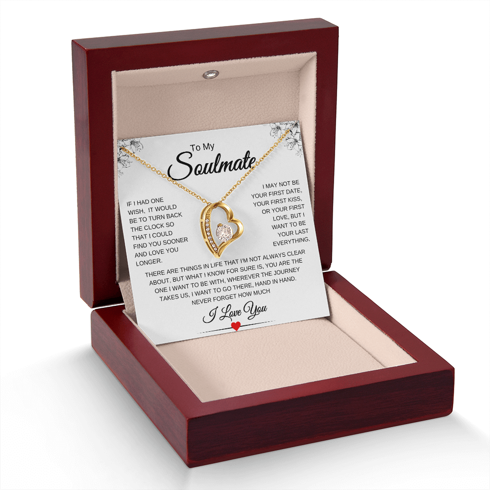 To my Soulmate | One Wish | Forever Love Necklace | Flower LR Corners