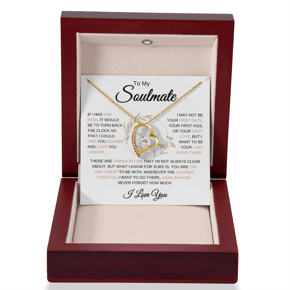 To My Soulmate | One Wish | Forever Love Necklace | Flower Ring