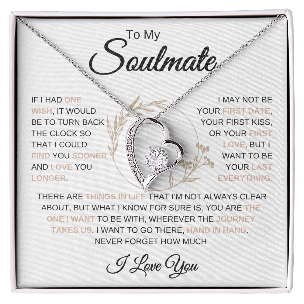 To My Soulmate | One Wish | Forever Love Necklace | Flower Ring