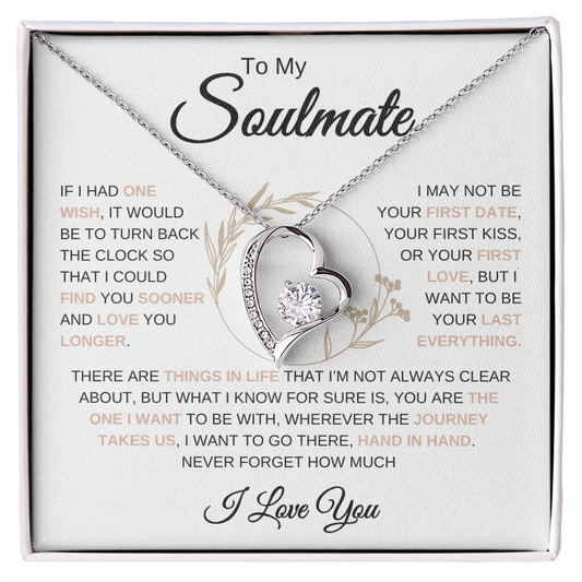 To My Soulmate | One Wish | Forever Love Necklace | Flower Ring