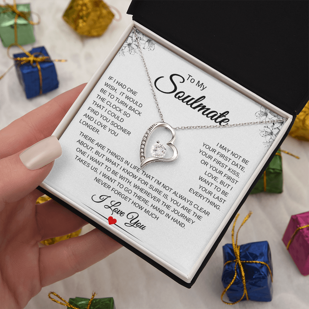 To my Soulmate | One Wish | Forever Love Necklace | Flower LR Corners