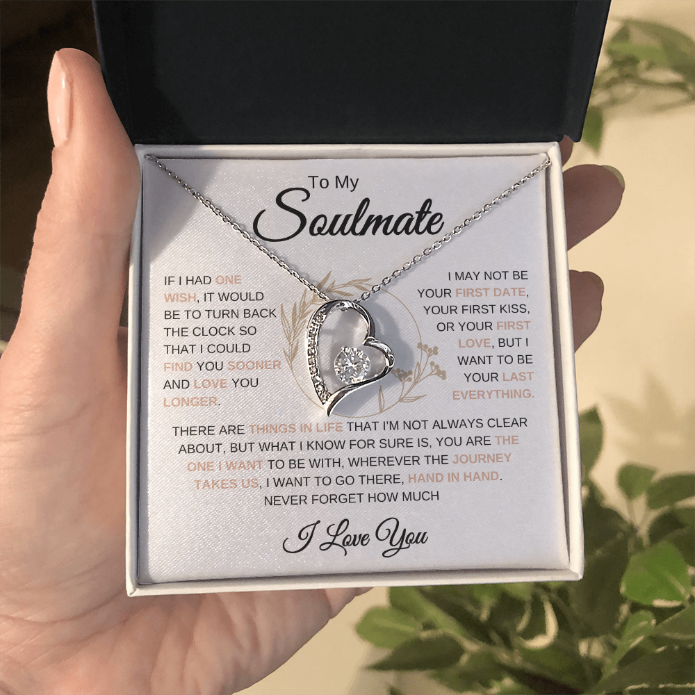 To My Soulmate | One Wish | Forever Love Necklace | Flower Ring