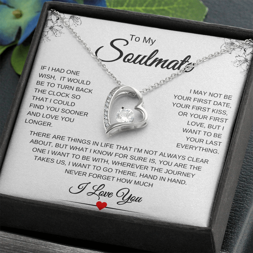 To my Soulmate | One Wish | Forever Love Necklace | Flower LR Corners
