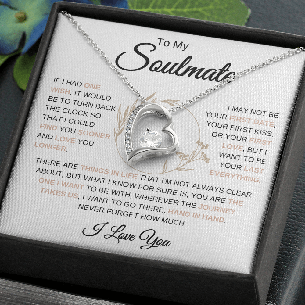 To My Soulmate | One Wish | Forever Love Necklace | Flower Ring