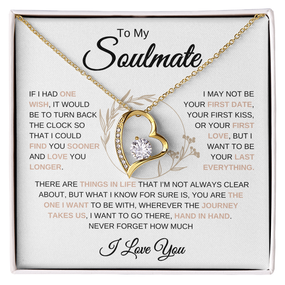 To My Soulmate | One Wish | Forever Love Necklace | Flower Ring