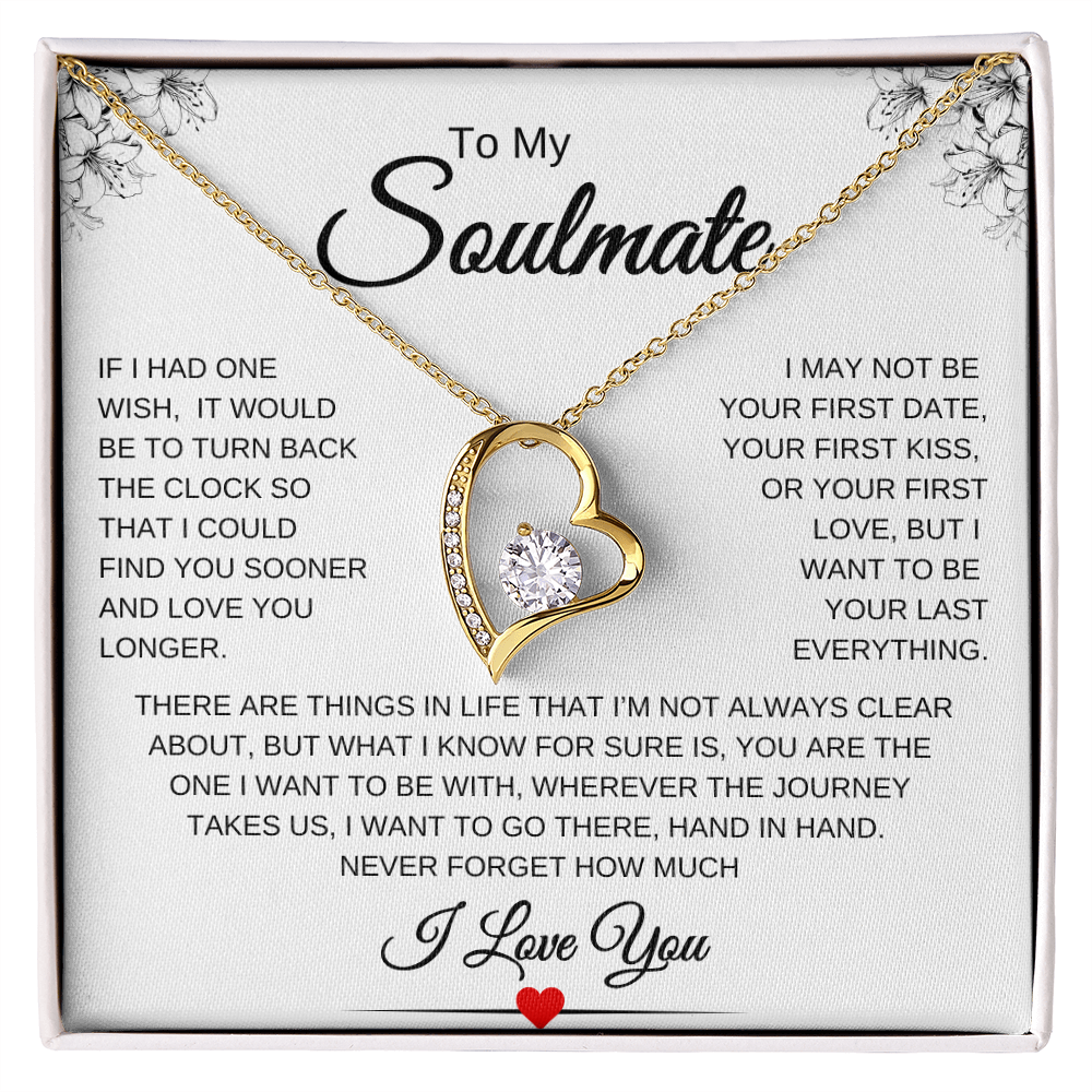 To my Soulmate | One Wish | Forever Love Necklace | Flower LR Corners
