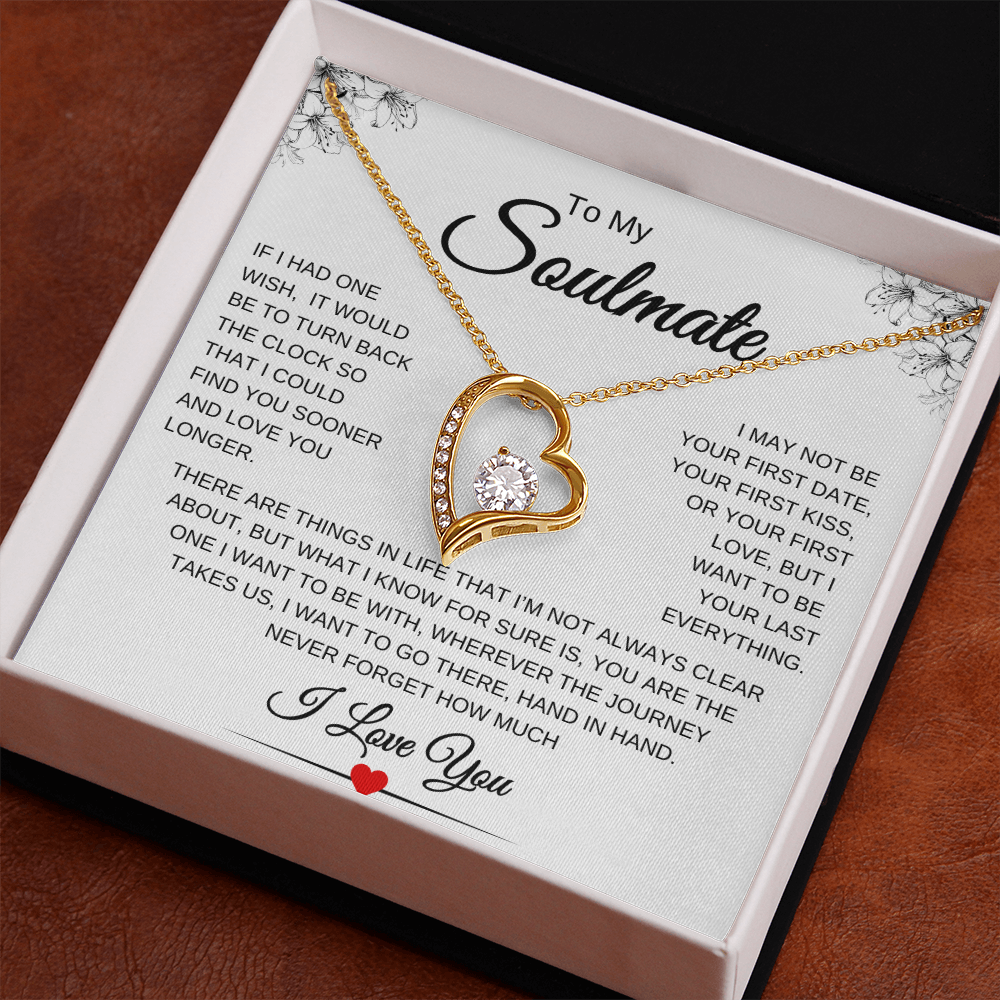 To my Soulmate | One Wish | Forever Love Necklace | Flower LR Corners