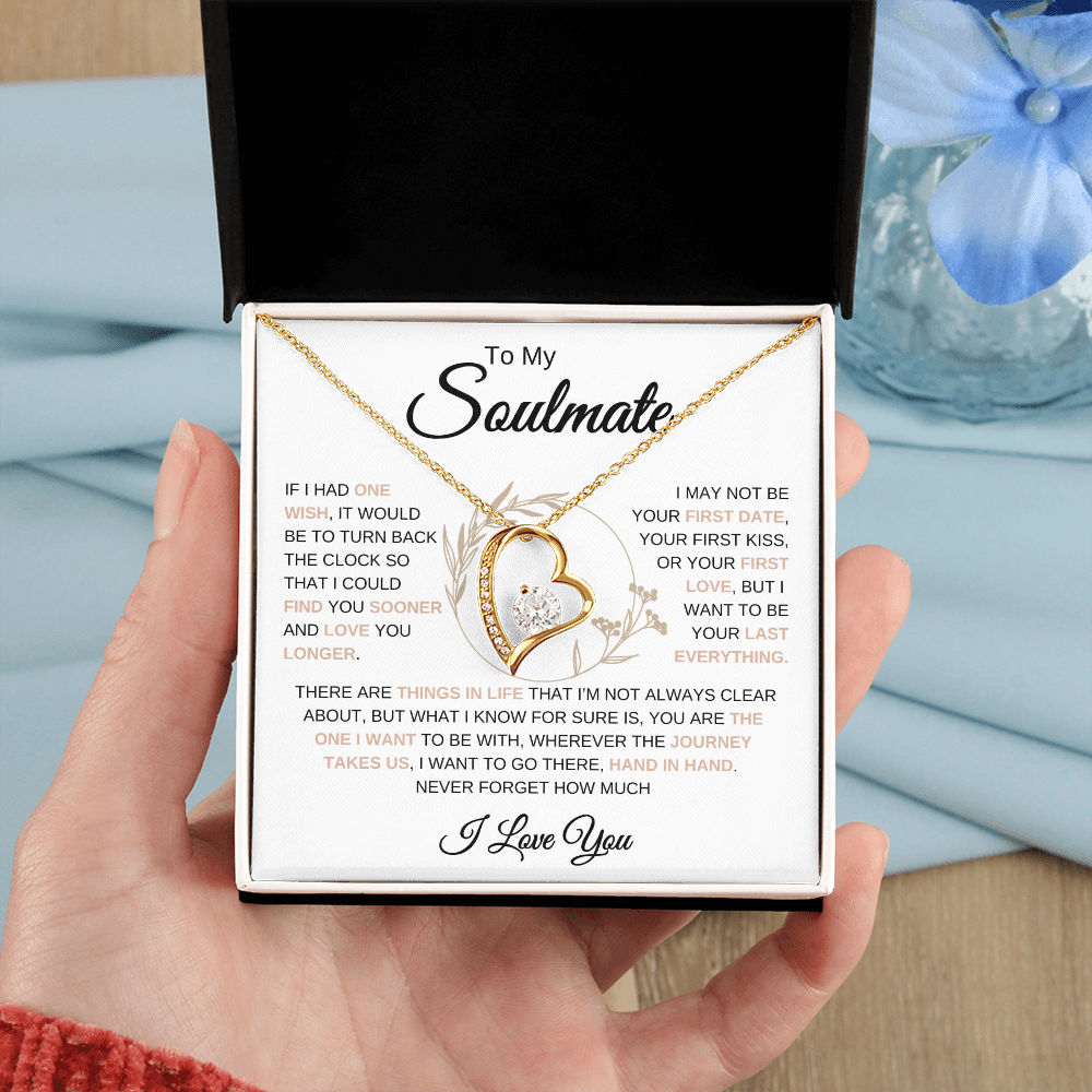 To My Soulmate | One Wish | Forever Love Necklace | Flower Ring