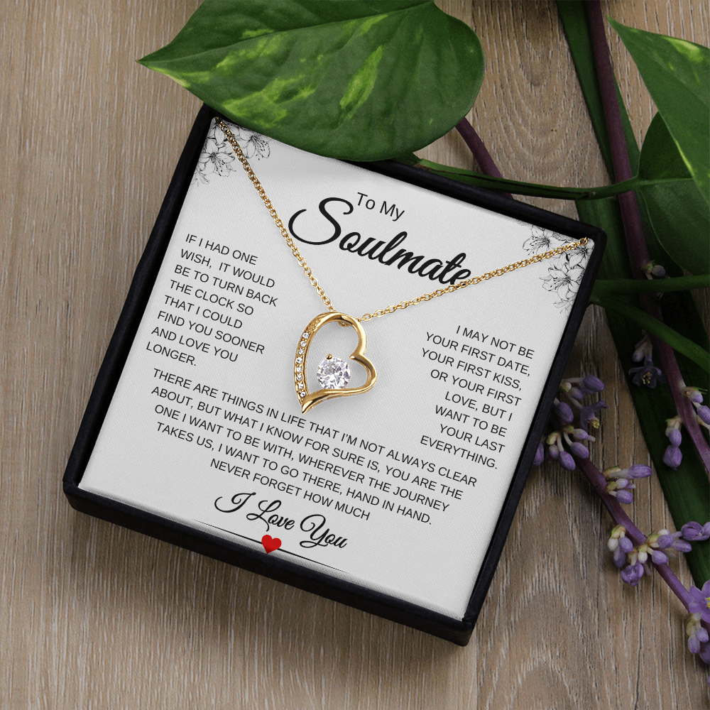 To my Soulmate | One Wish | Forever Love Necklace | Flower LR Corners
