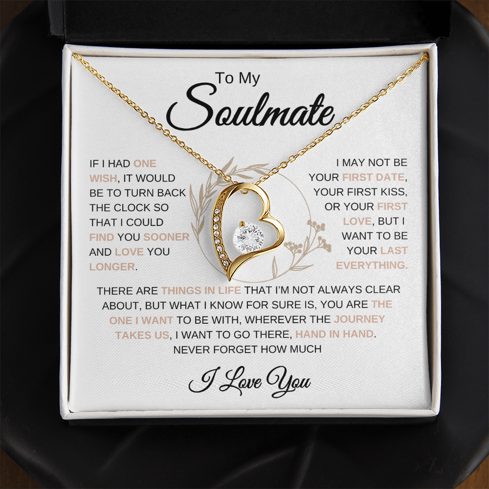 To My Soulmate | One Wish | Forever Love Necklace | Flower Ring
