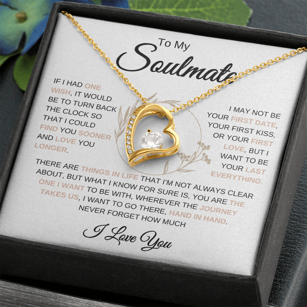 To My Soulmate | One Wish | Forever Love Necklace | Flower Ring