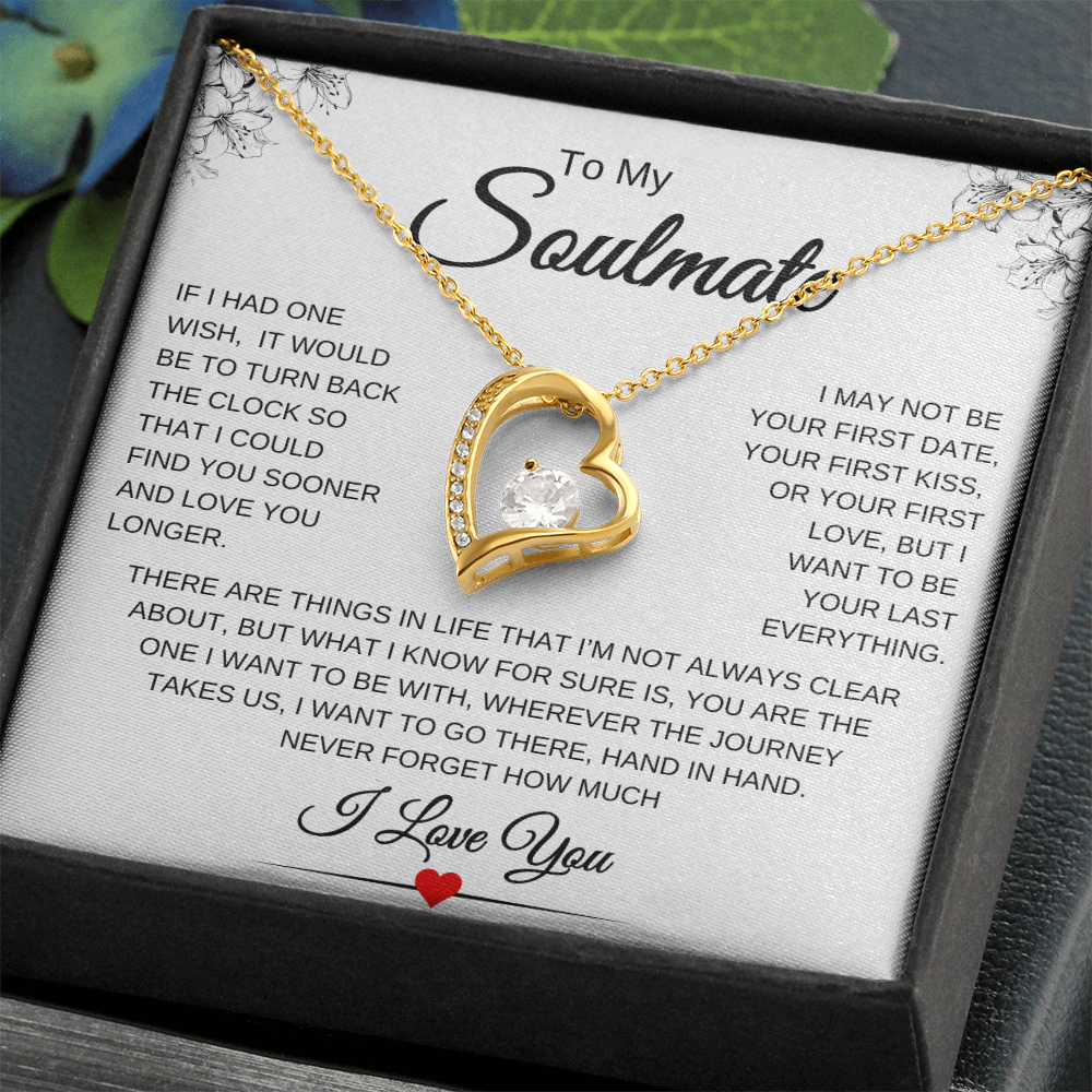 To my Soulmate | One Wish | Forever Love Necklace | Flower LR Corners