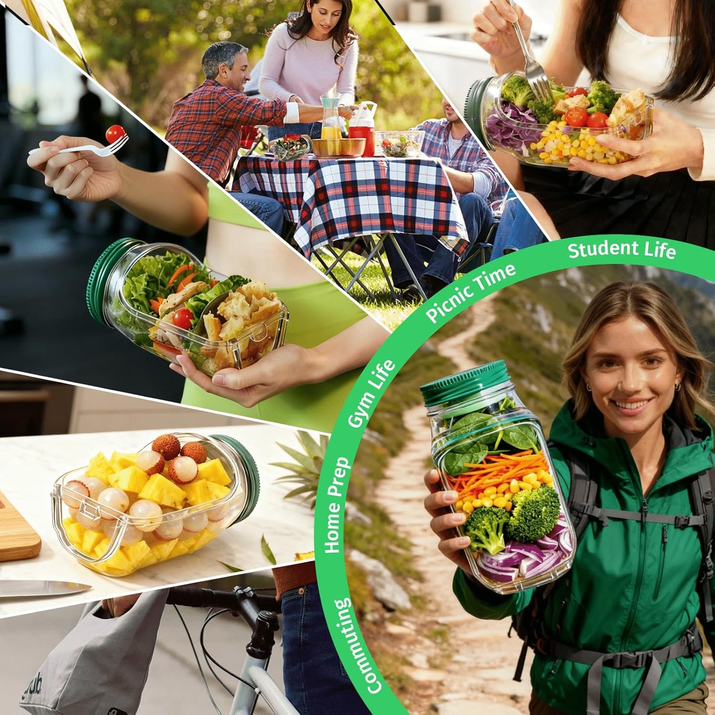 FreshFit Mason Salad Jar Pack