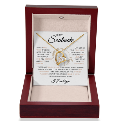 To My Soulmate | One Wish | Forever Love Necklace | Flower Ring