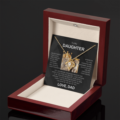 To My Daughter | Never Forget | Love Knot Necklace