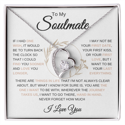 To My Soulmate | One Wish | Forever Love Necklace | Flower Ring