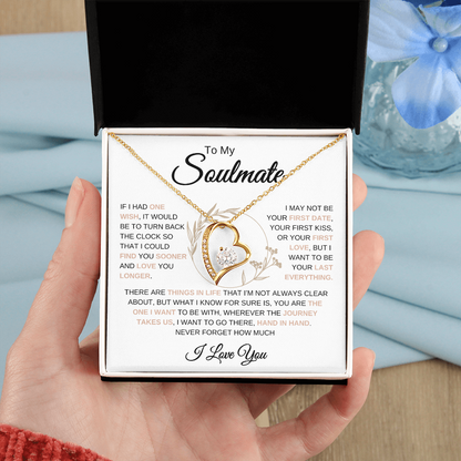 To My Soulmate | One Wish | Forever Love Necklace | Flower Ring