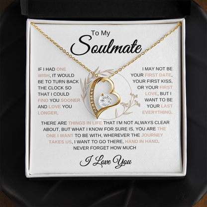 To My Soulmate | One Wish | Forever Love Necklace | Flower Ring