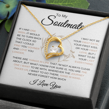 To My Soulmate | One Wish | Forever Love Necklace | Flower Ring