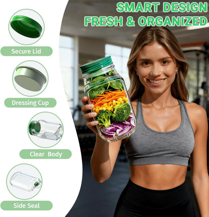 FreshFit Mason Salad Jar Pack