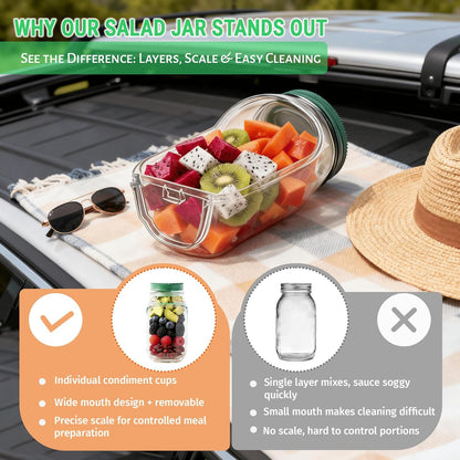 FreshFit Mason Salad Jar Pack