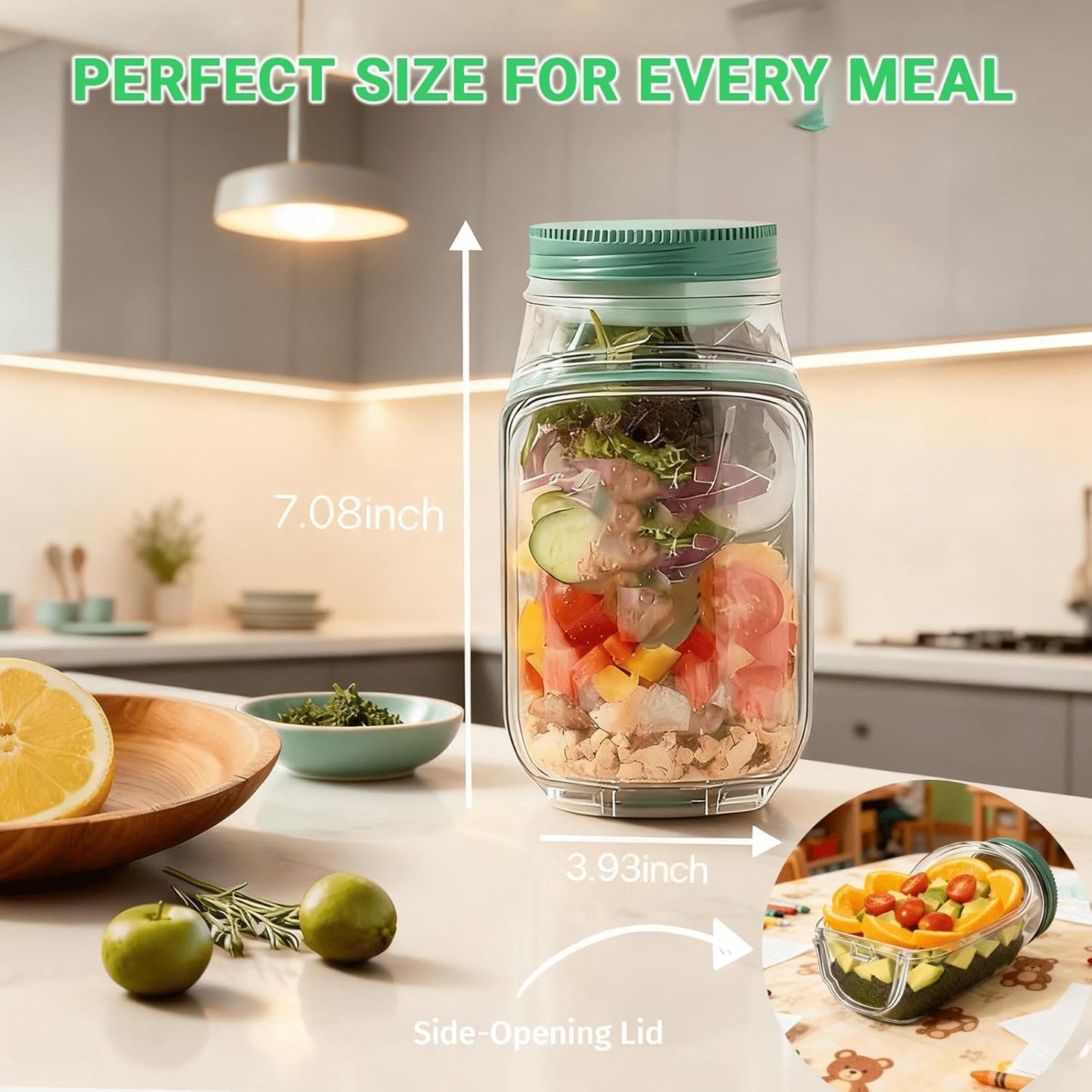 FreshFit Mason Salad Jar Pack
